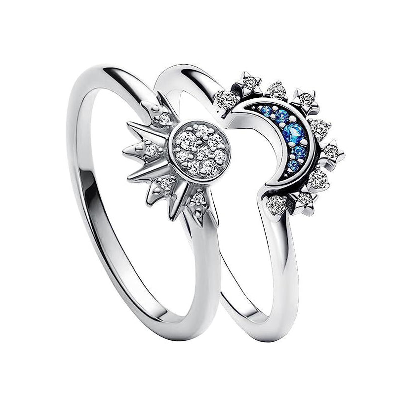 Sun & Moon Ring Set