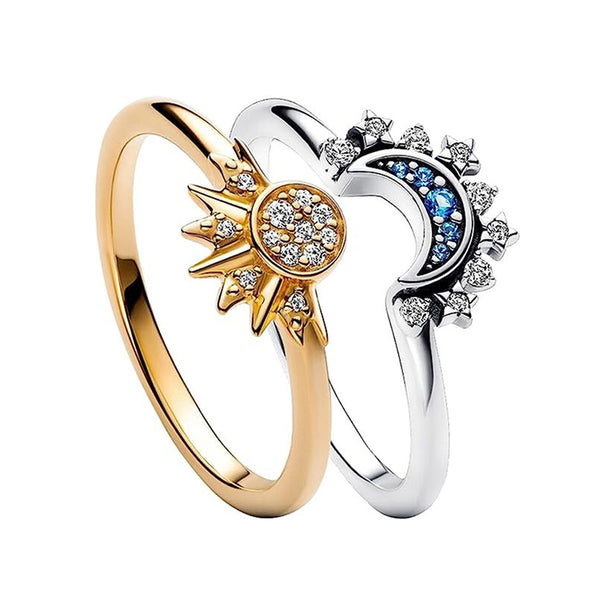 Sun & Moon Ring Set