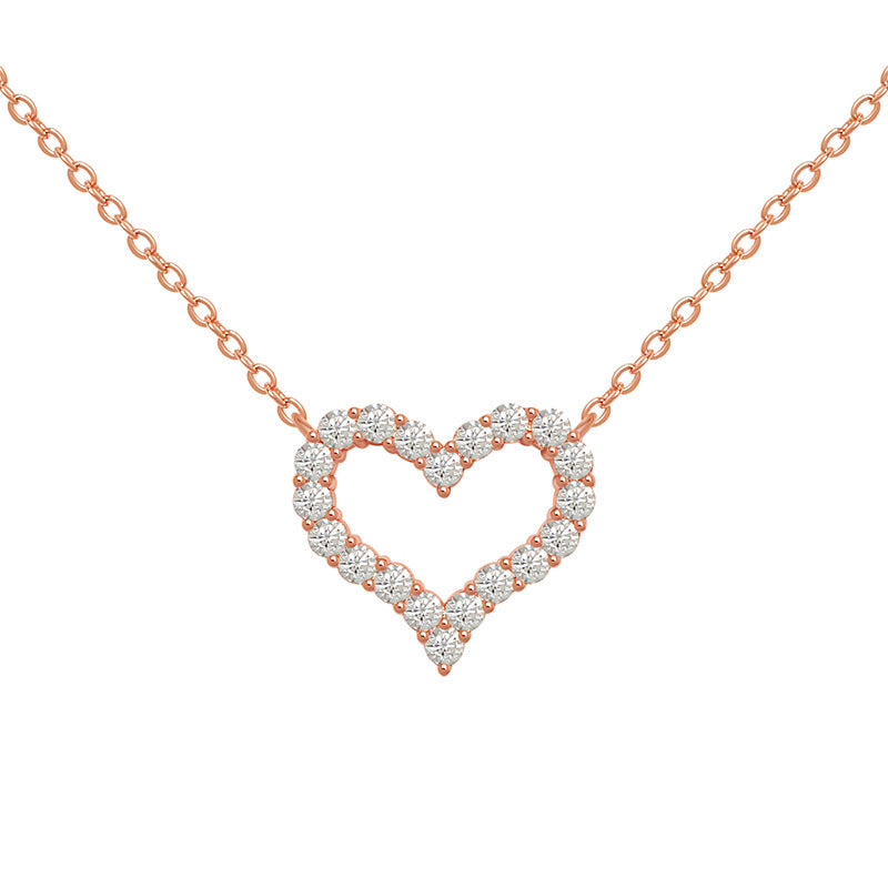 Peach Heart Necklace