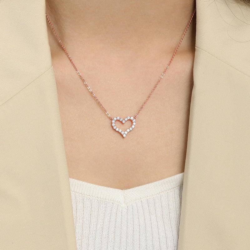 Peach Heart Necklace