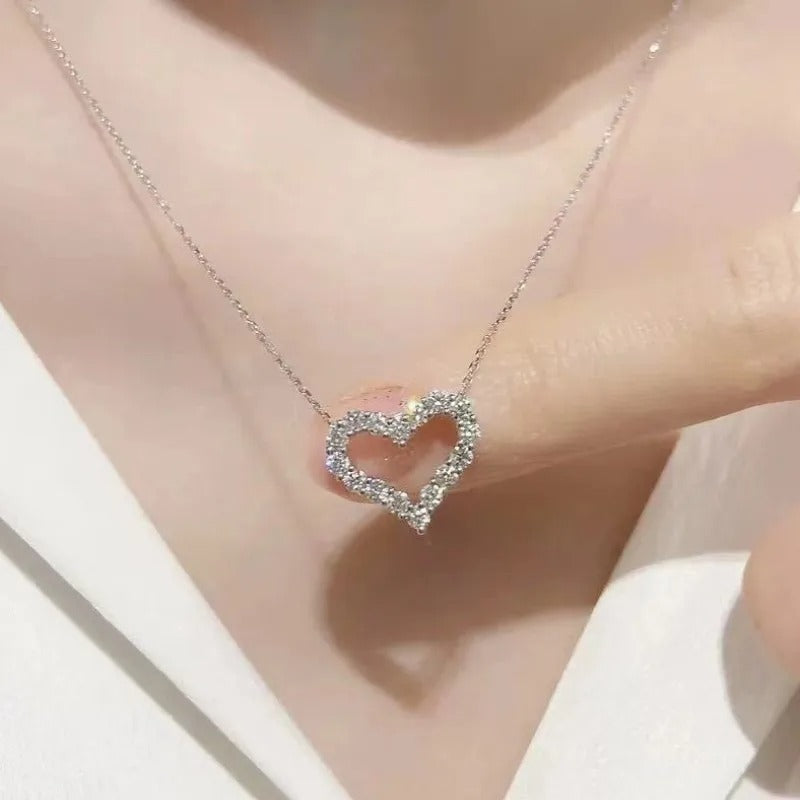 Peach Heart Necklace